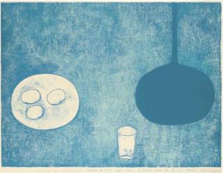 William Scott - Blue Still-Life