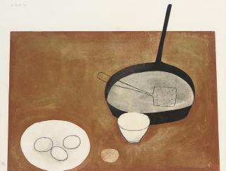 William Scott - Still Life With Frying Pan and Eggs