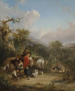 William Shayer Sen. - A travellers\' encampment