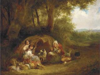 William Shayer, Sen. - The gypsy encampment