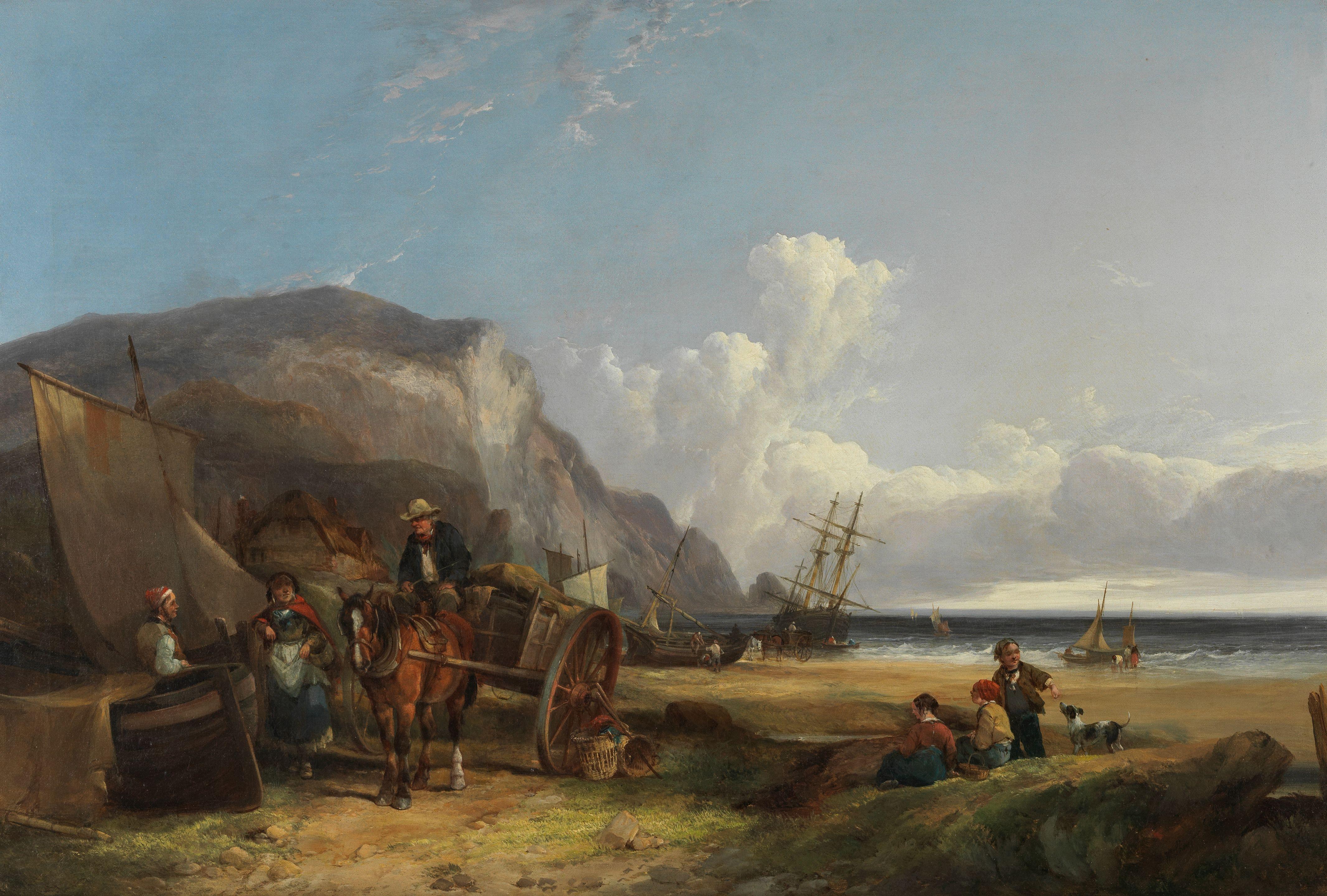 William Shayer, Snr. - Bringing in the catch