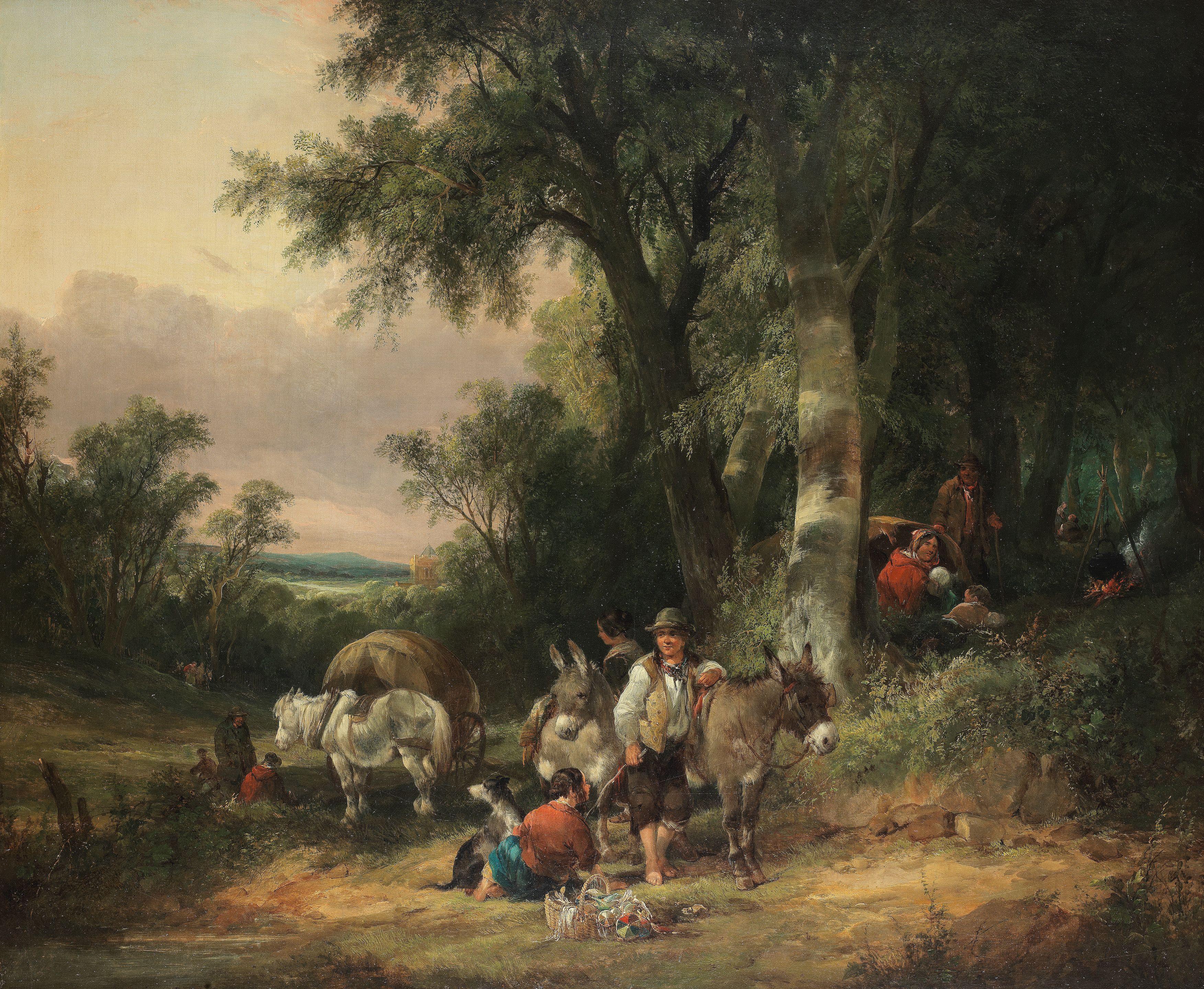 William Shayer, Snr. - The Gipsy\'s Haunt, New Forest