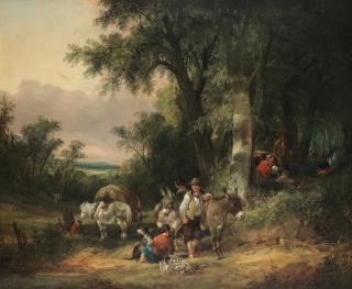 William Shayer, Snr. - The Gipsy\'s Haunt, New Forest