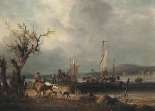 William Shayer, Snr. - The landing stage