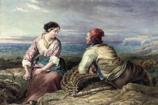 William Shayer - A coastal courtship