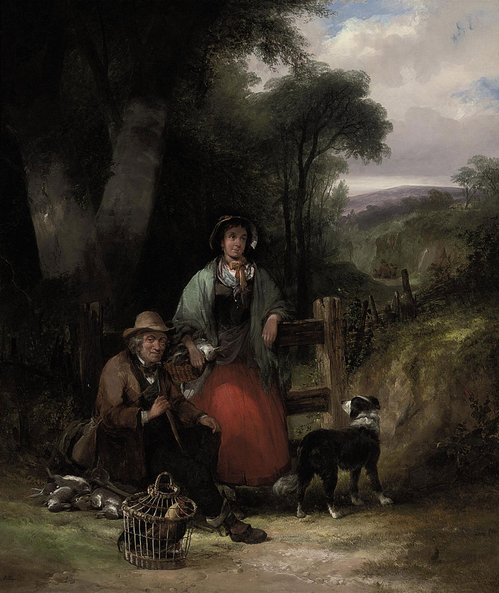 William Shayer - A rest on the way to market