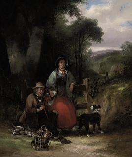 William Shayer - A rest on the way to market