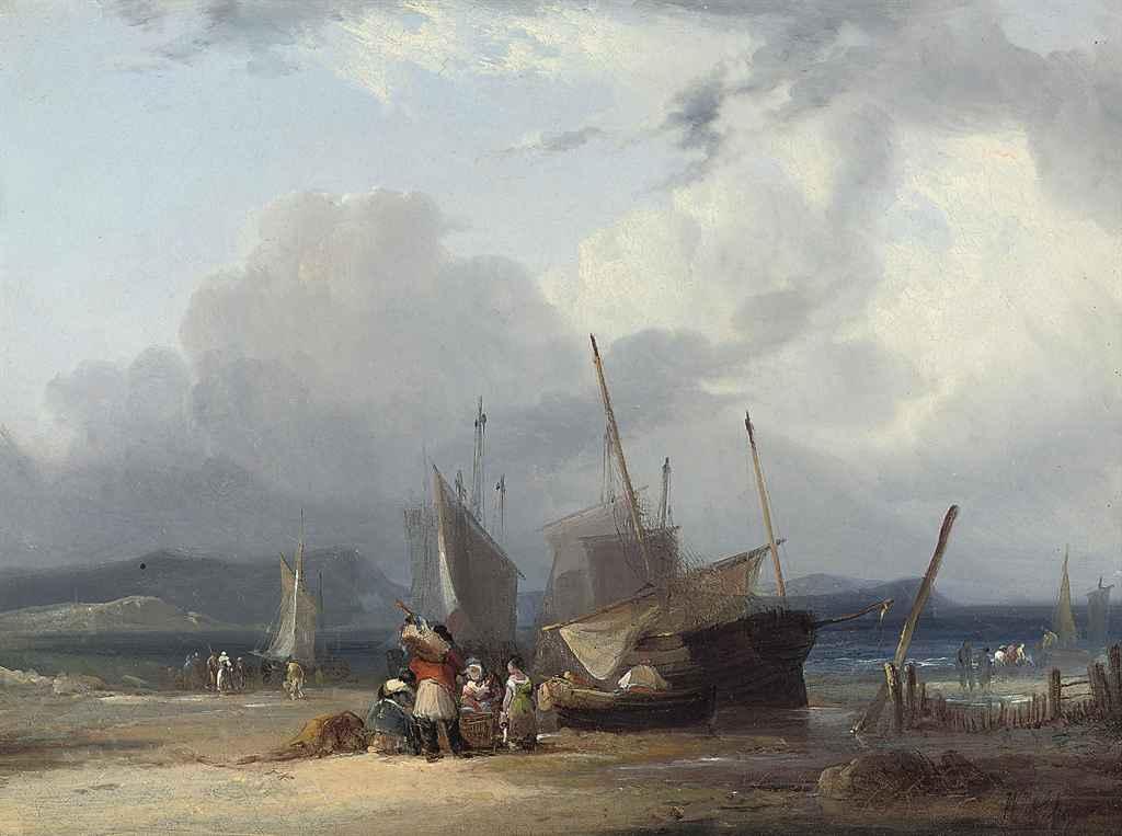 William Shayer - Bringing in the catch