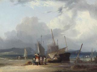 William Shayer - Bringing in the catch