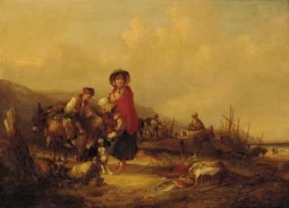 William Shayer - The Fish Market