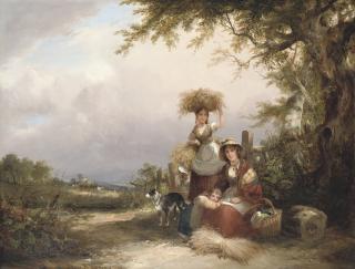 William Shayer - The gleaners, Shirley, Hampshire