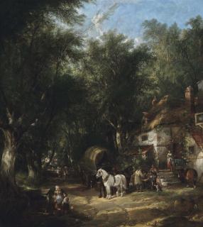 William Shayer - The road wagon