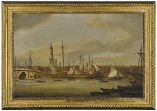 William Sherlock - Shipping On The Thames Below Old London Bridge