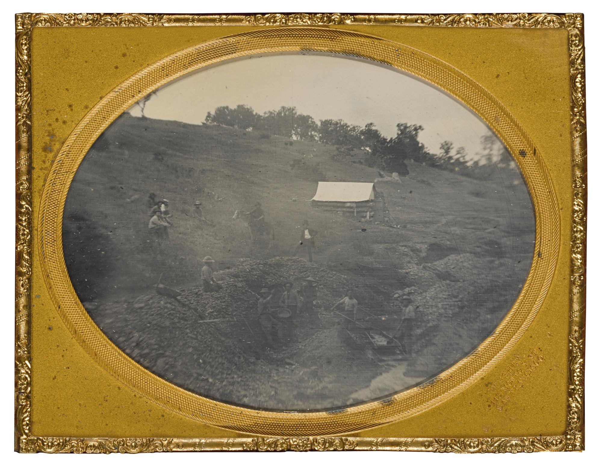 William Shew - Chinese Gold Miners Posed With Nuggets, California