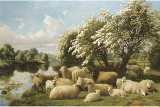 William Sidney Cooper - Summer on the Thames