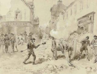 William Simpson, R.I. - Advanced post in the village of Issy, France