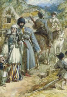 William Simpson - Circassia. Teherkess of the Soubash.