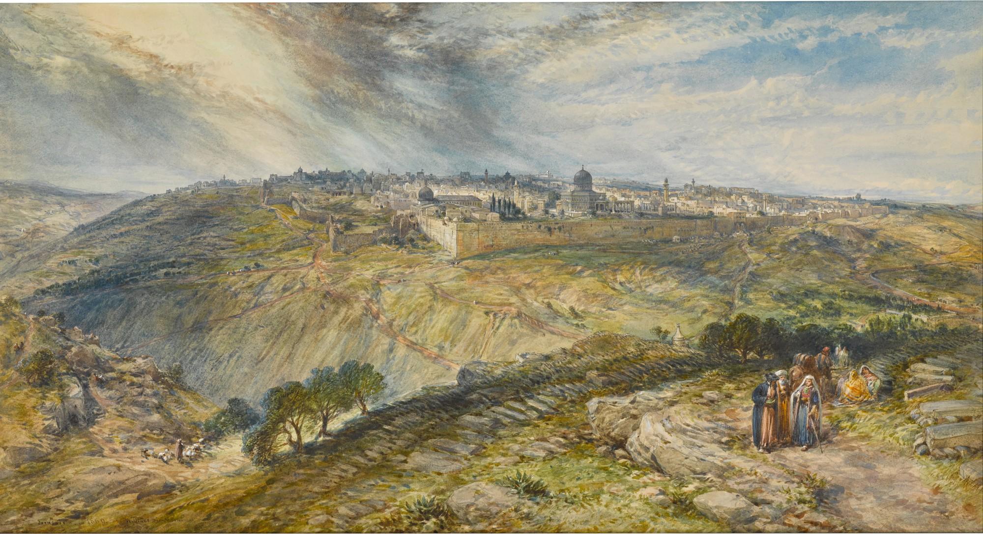 William Simpson - Jerusalem from the Mount of Olives