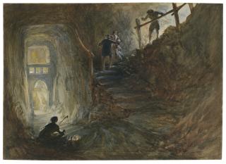William Simpson - Subterraneous passage to the Fort of Daulatabad, India