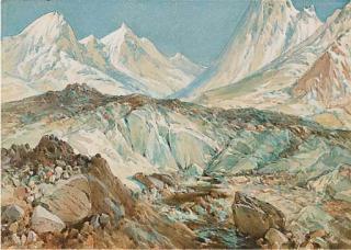 William Simpson - The Cow\'S Mouth Glacier, India