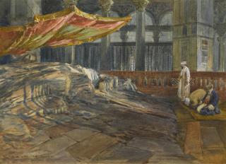 William Simpson - The Sakrah, The Sacred Rock, Jerusalem