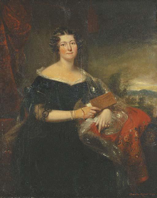 William Smellie Watson - Portrait of a Lady by Prestonfield House, Midlothian