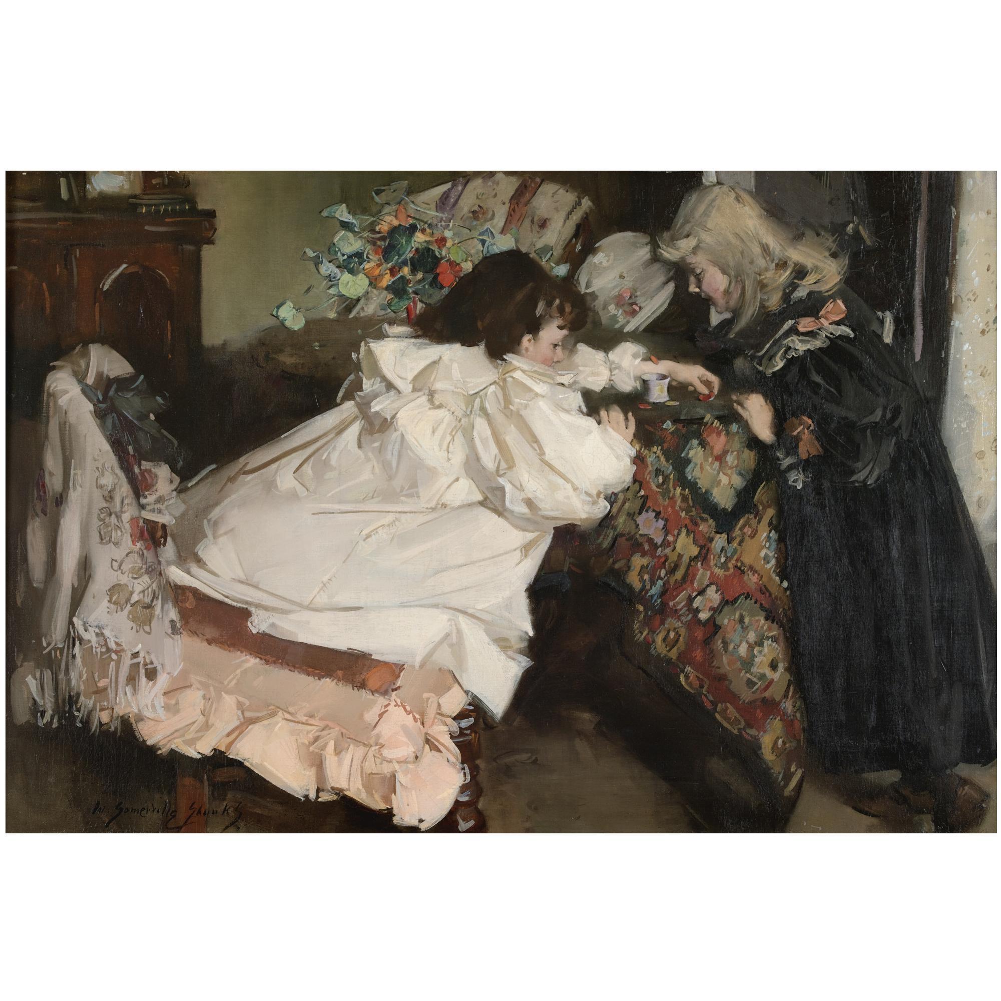 William Somerville Shanks, R.S.A., R.S.W. - Tiddley Winks