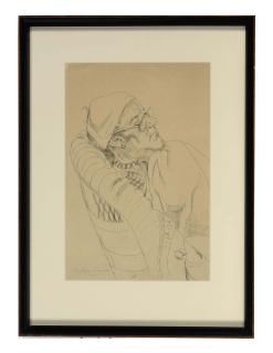 William Sommer - Portait of a figure sleeping; and two companion drawings