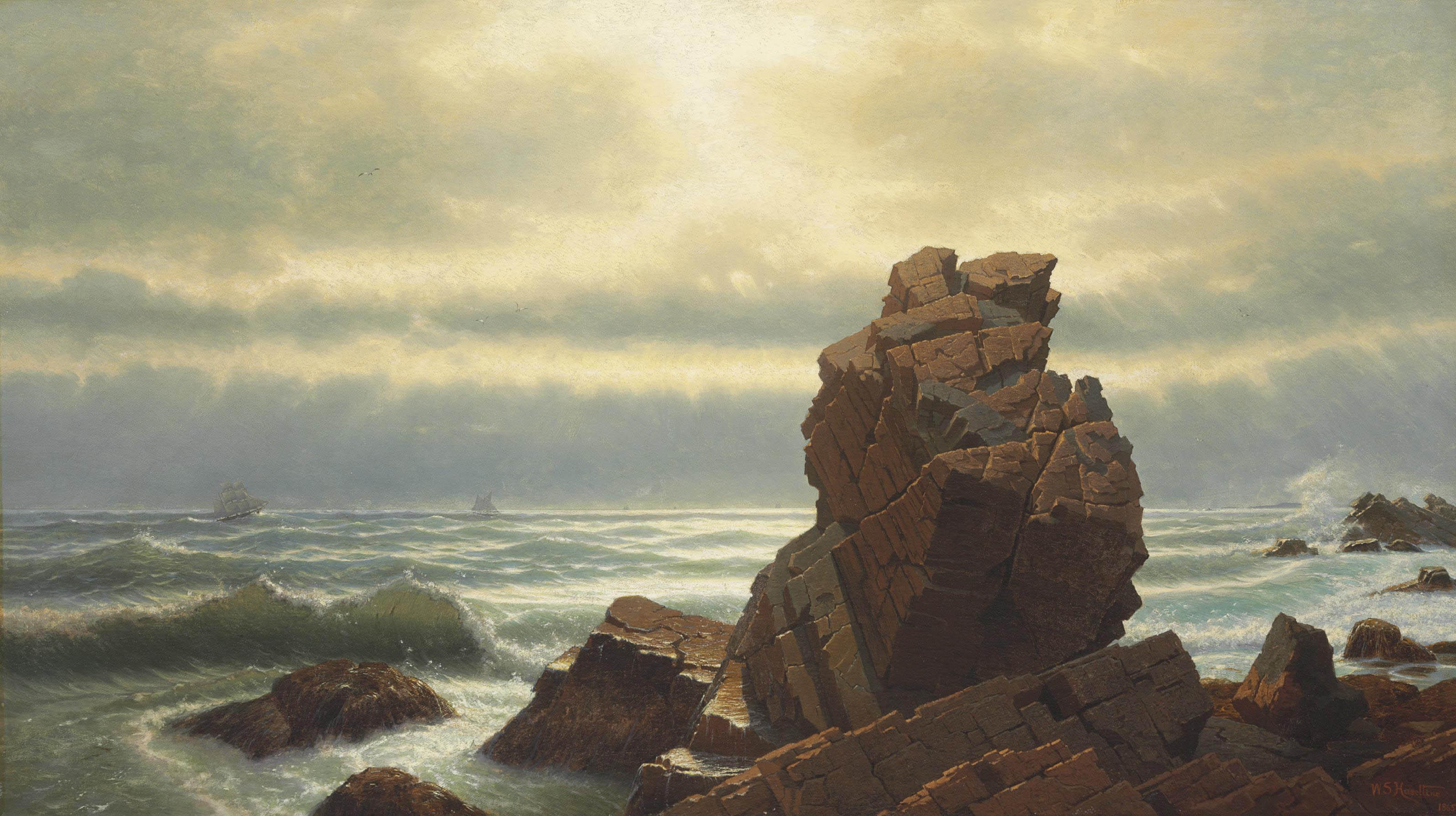 William Stanley Haseltine - Pulpit Rock, Nahant