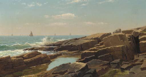 William Stanley Haseltine - Rocks at Narragansett, Rhode Island