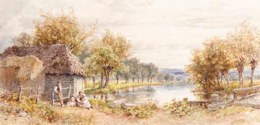 William Stephen Coleman - A family resting beside a river