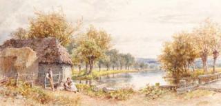 William Stephen Coleman - A family resting beside a river