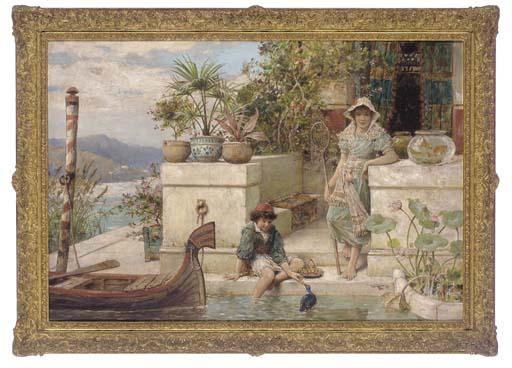 William Stephen Coleman - On the steps to the lake