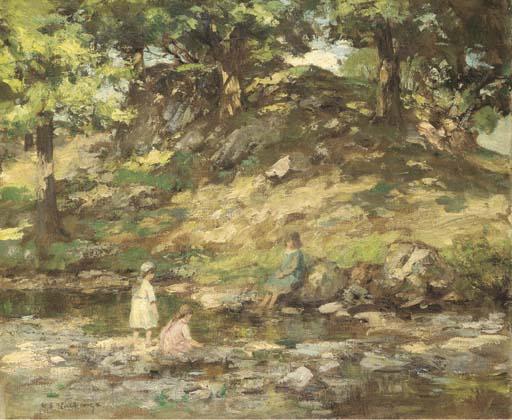 William Stewart Macgeorge, R.S.A. - Children in a glen