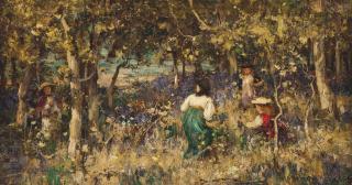 William Stewart Macgeorge, R.S.A. - Gathering Bluebells