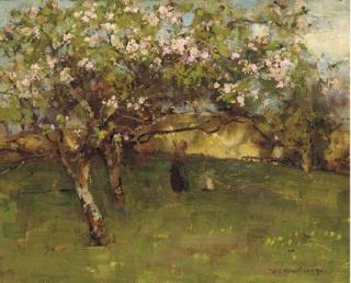 William Stewart Macgeorge, R.S.A. - In the orchard