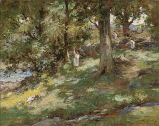 William Stewart MacGeorge, R.S.A. - Spring By The Buckland Burn