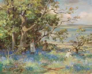 William Stewart MacGeorge, RSA - Gathering Bluebells