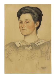 William Strang, R.A. - Portrait of a woman, bust-length