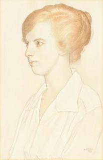 William Strang, R.A. - Portrait of Maisie Annan
