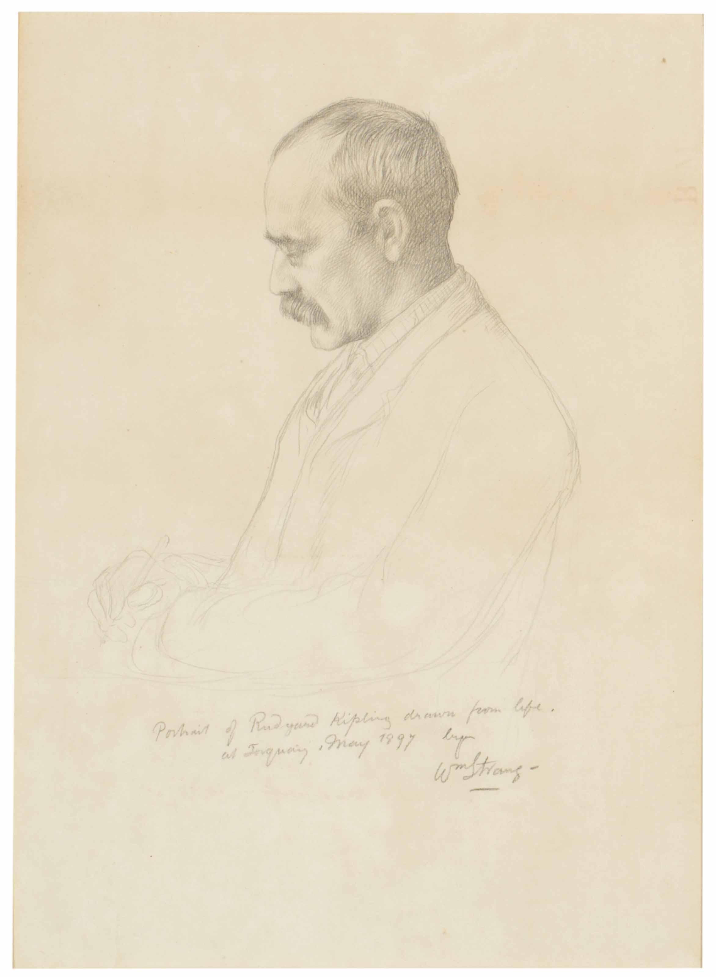 William Strang, R.A. - Portrait of Rudyard Kipling