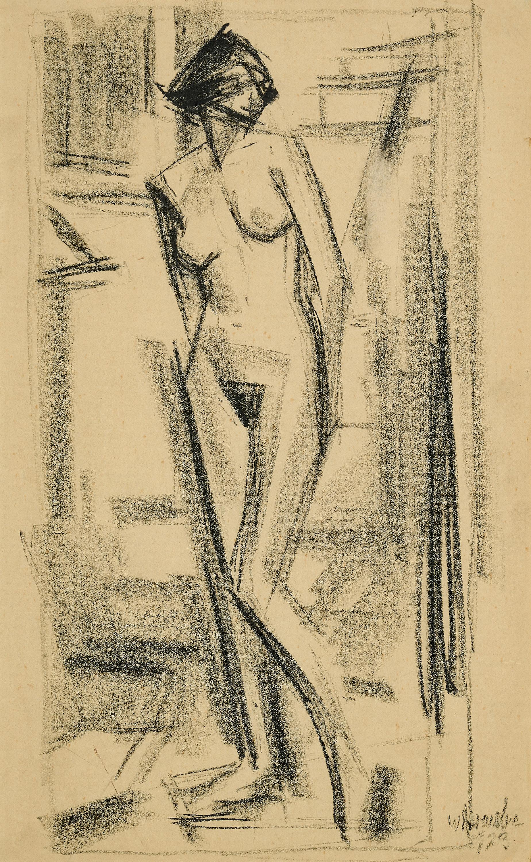 William Straube - Stehender Frauenakt.