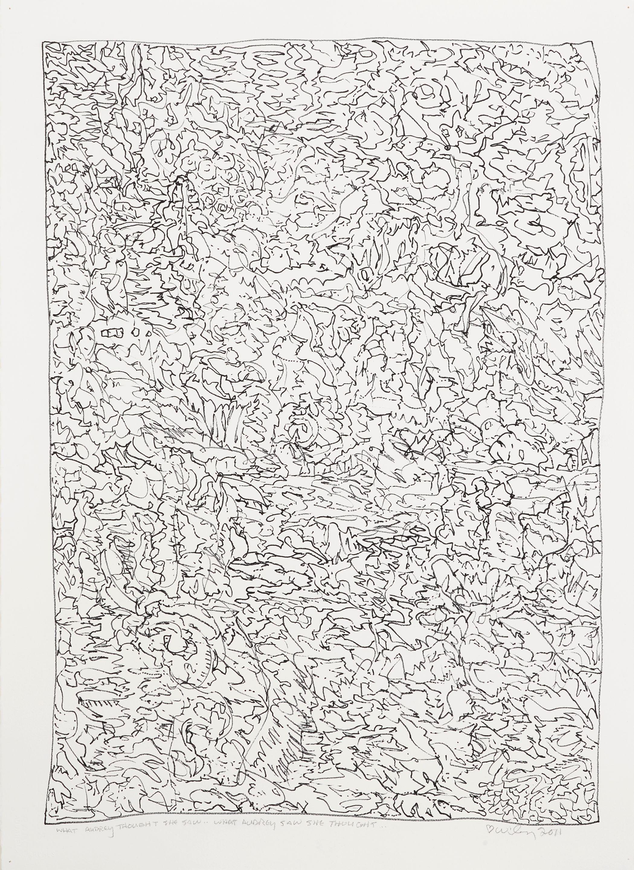 William T. Wiley - What Audrey Thought She Saw...What Audrey Saw She Thought, 2011