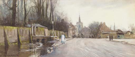 William Tatton Winter - Feeding the geese