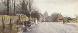 William Tatton Winter - Feeding the geese