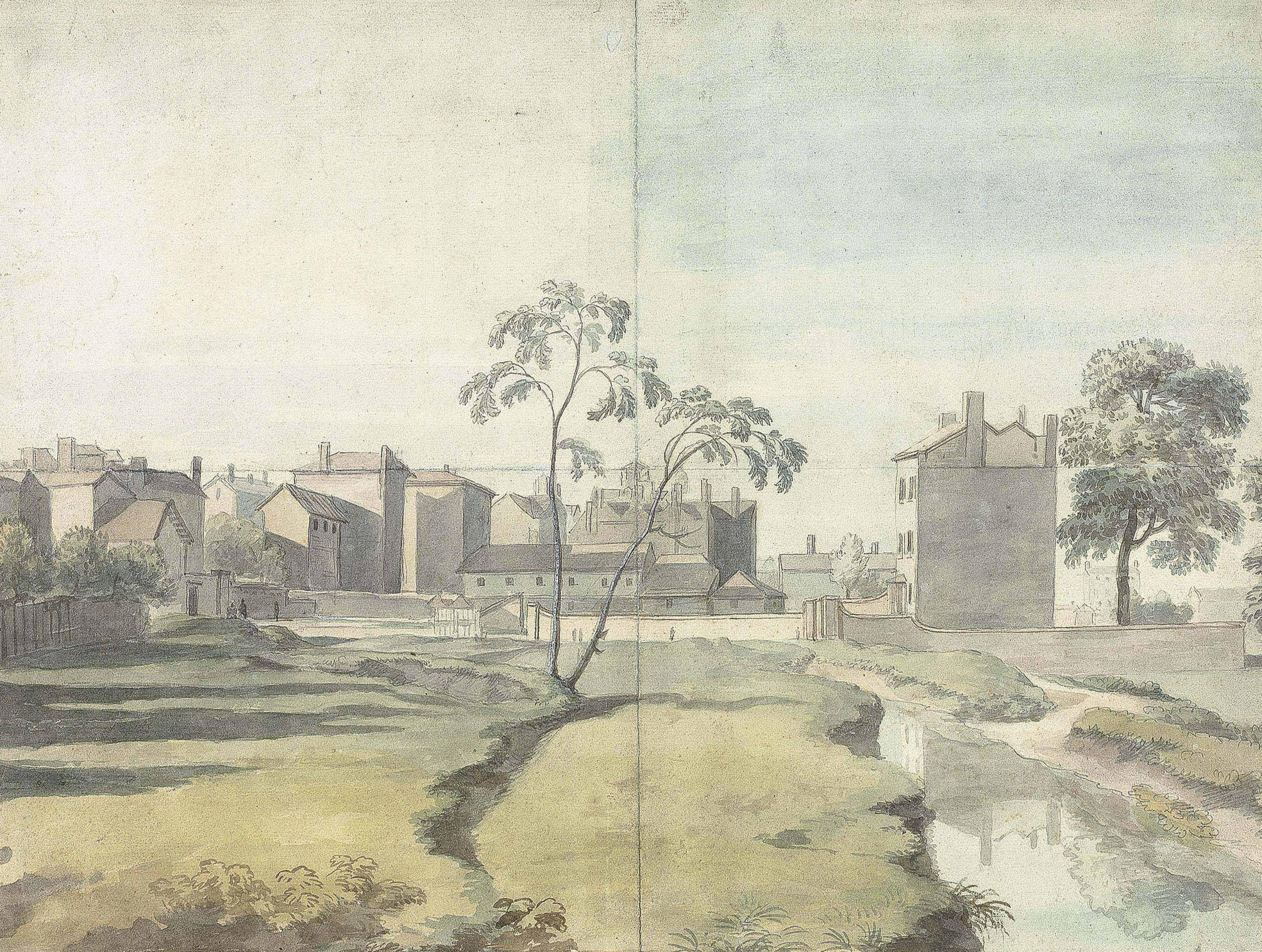 William Taverner - On the outskirts of a town