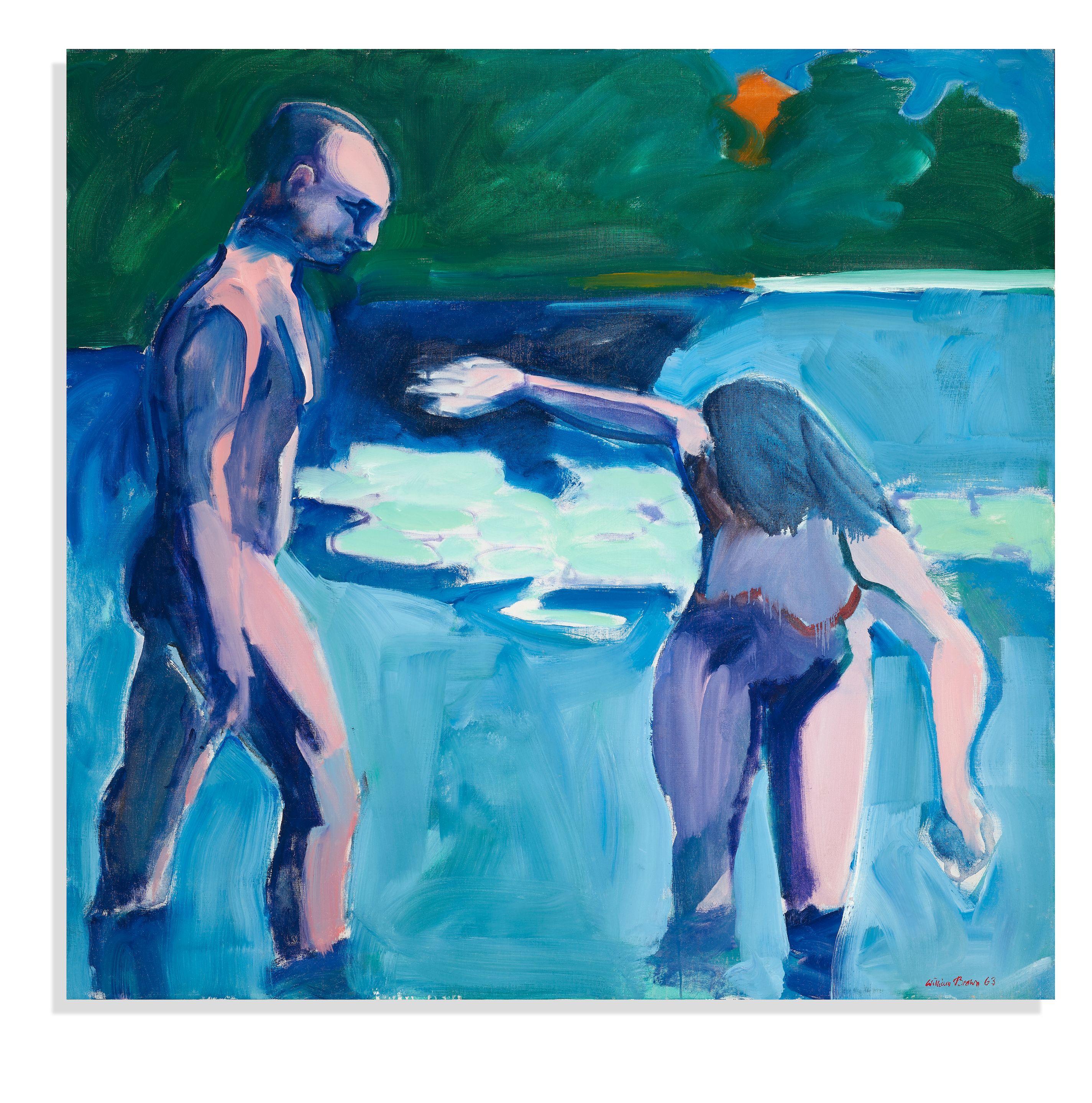 William Theophilus Brown - Bathers In Lily Pond, 1963
