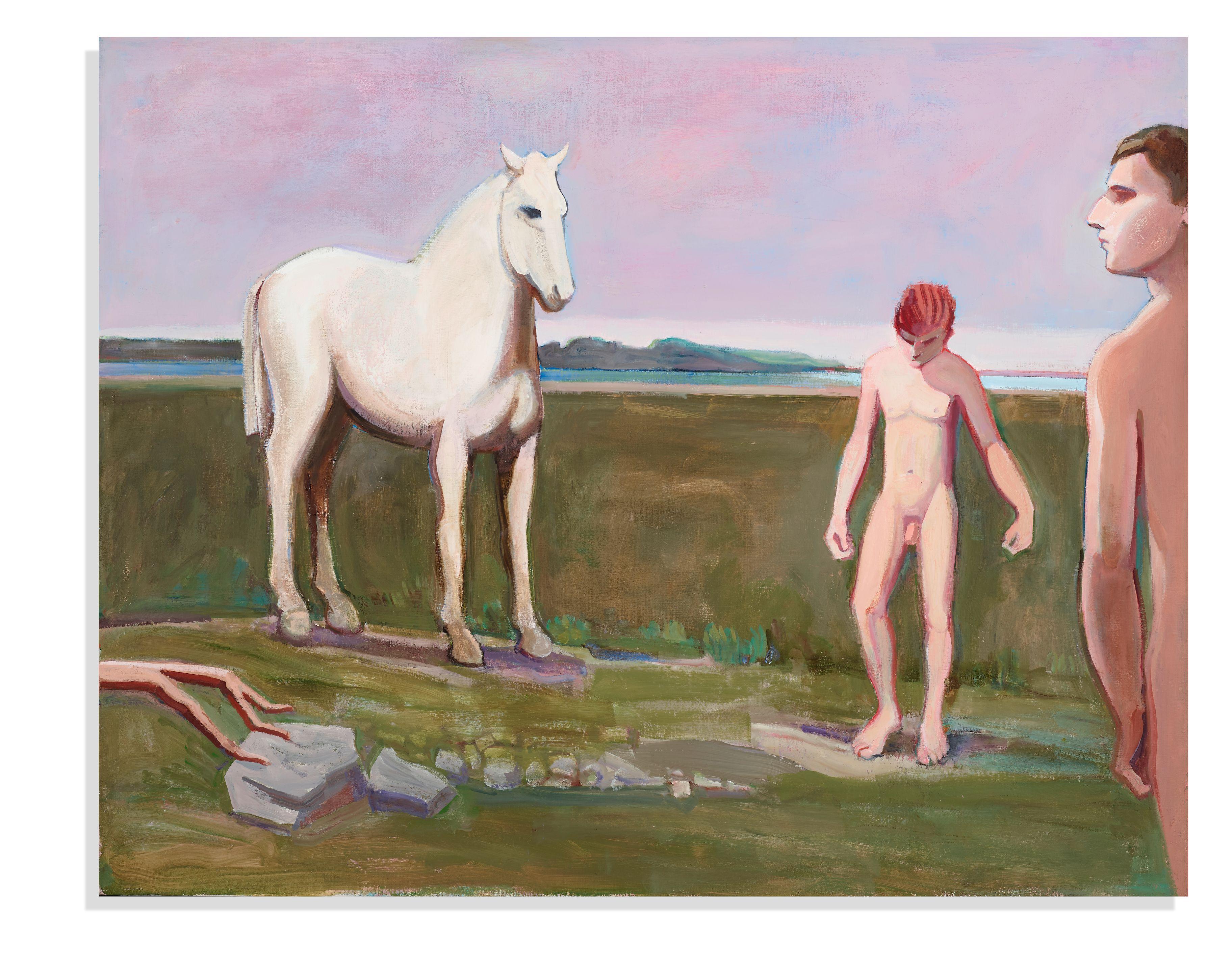 William Theophilus Brown - Horse With Swimmers At Beach, 1980-96