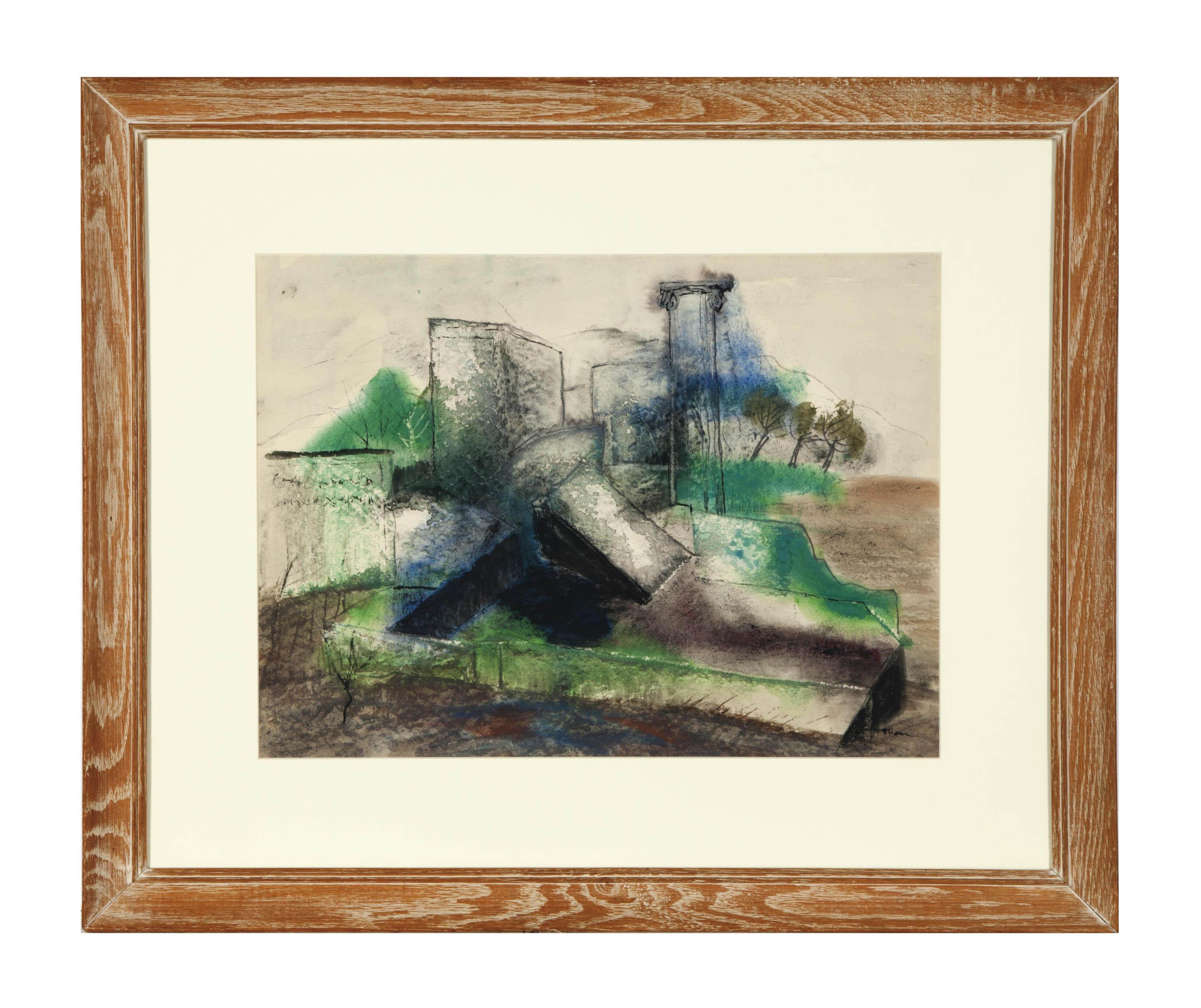 William Thon - Landscape with ruins