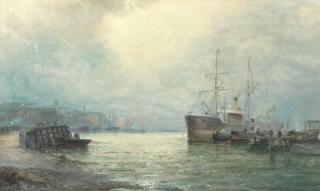 William Thornley - A Misty Morning On The Medway